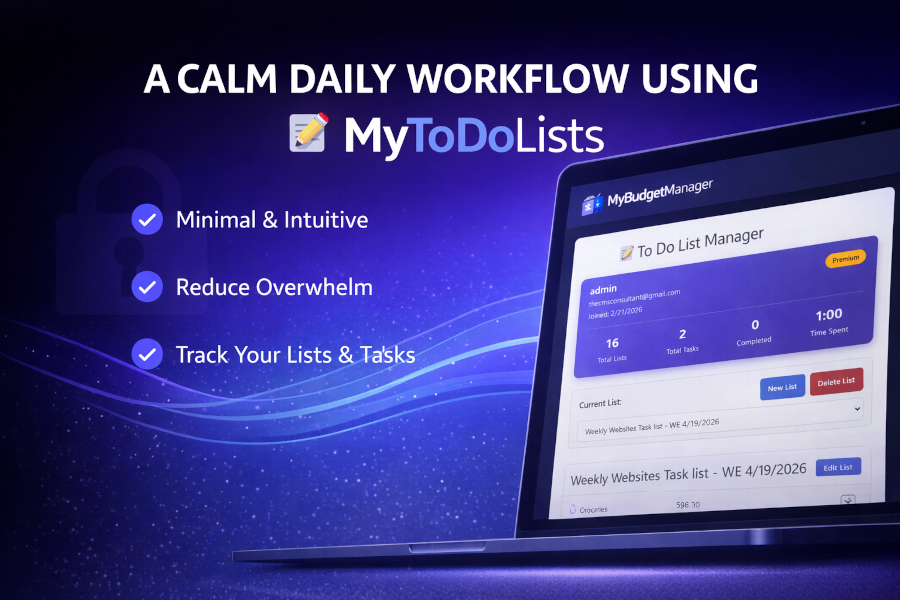 A Calm Daily Workflow Using MyToDoLists